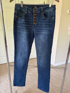 d. jeans Women's Dark Wash High-Rise Button-Fly Jeans